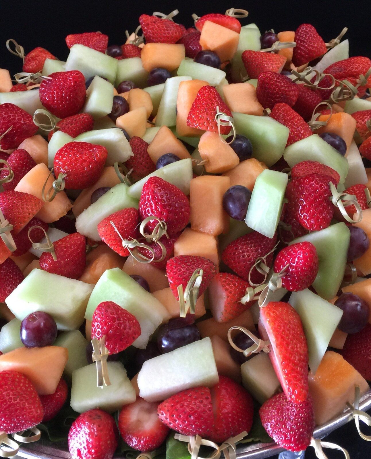 Fruit skewer tray
